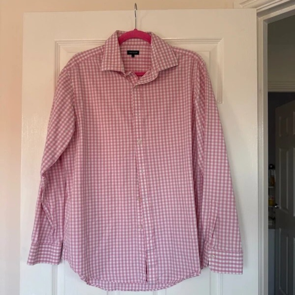 Next Men's Pink Checkered Shirt